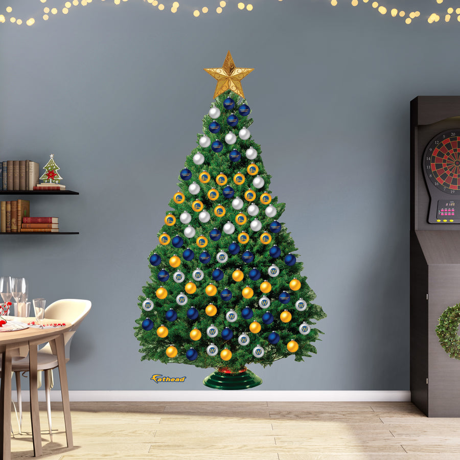 Golden State Warriors - Decorate Your Own Christmas Tree - Official NBA - Reusable Vinyl Wall Decals