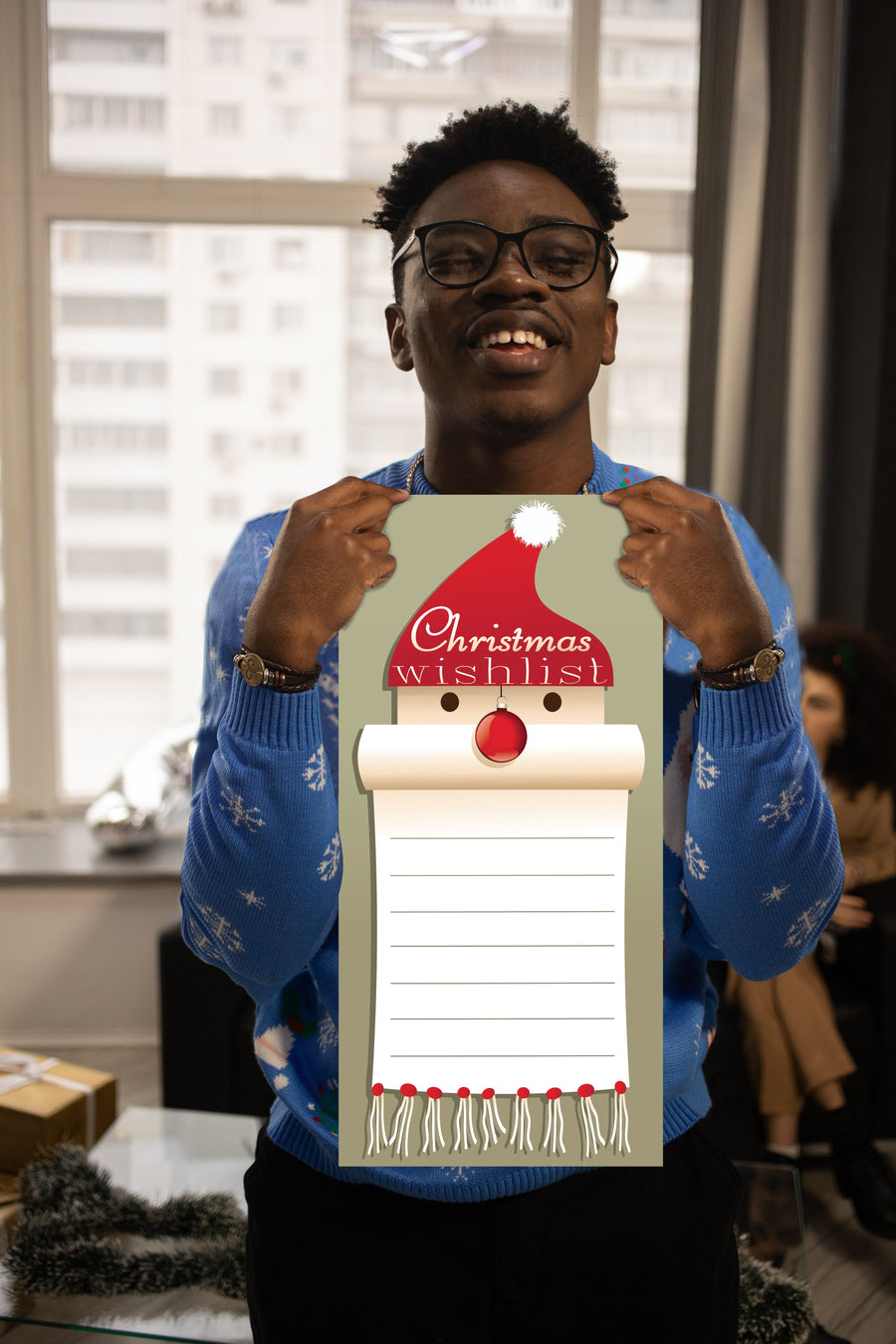 Christmas:  Red Hat        -      Dry Erase Foam Core