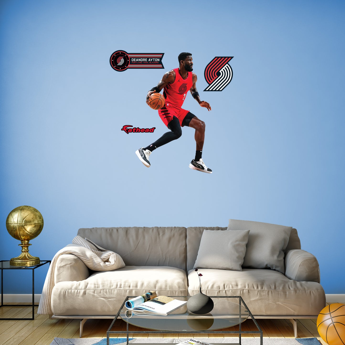 Portland Trail Blazers: Deandre Ayton         - Officially Licensed NBA Removable     Adhesive Decal