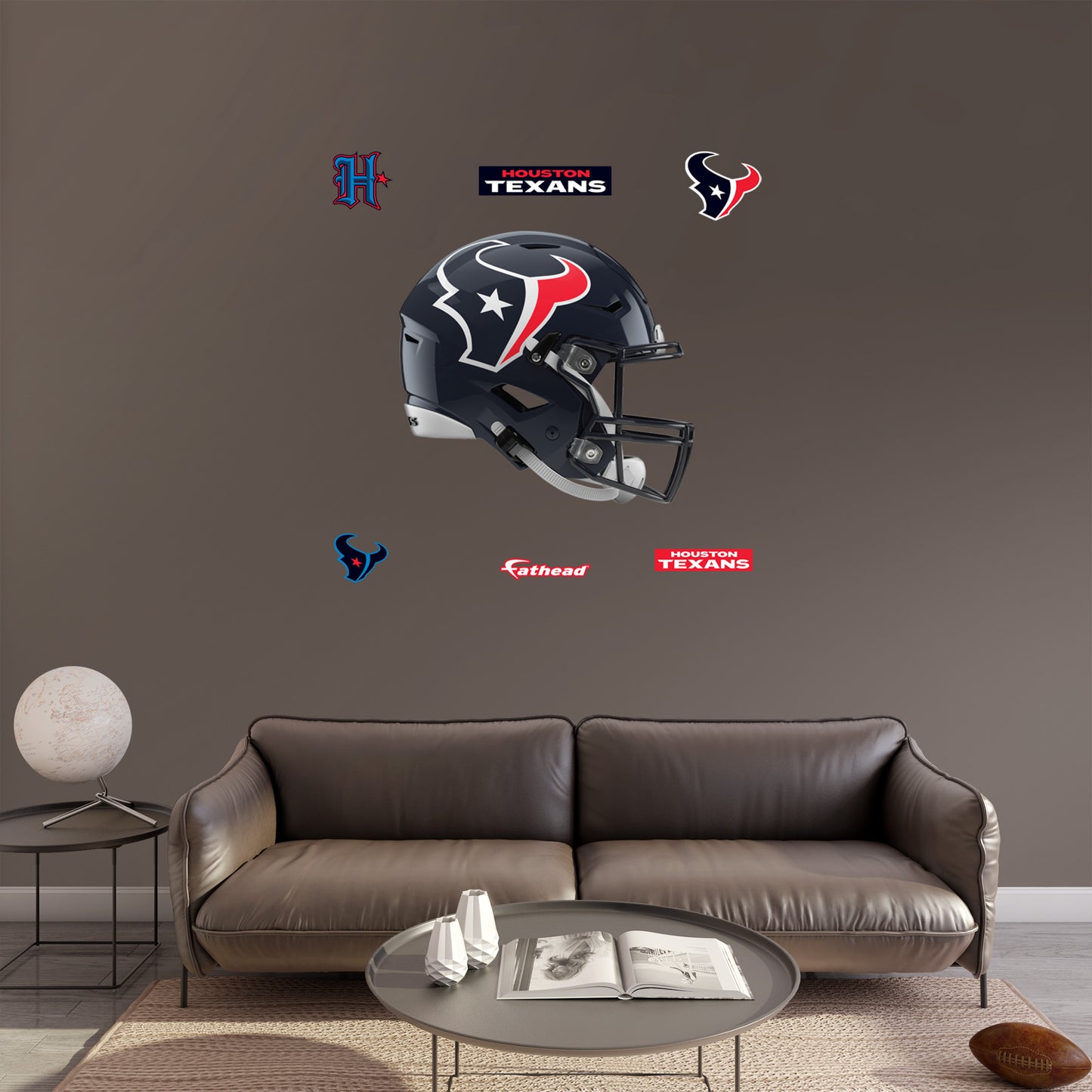 Houston Texans:  Helmet        - Officially Licensed NFL Removable     Adhesive Decal