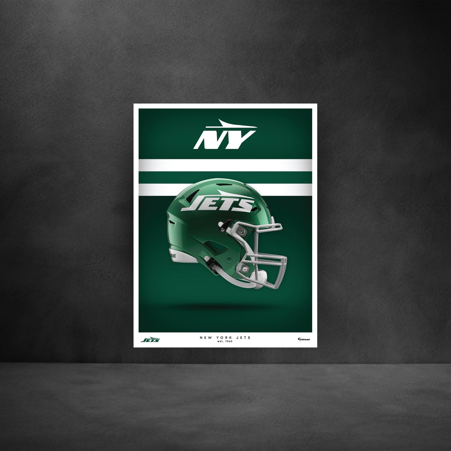 New York Jets - Helmet Series - Peel & Stick Poster - Official NFL - Reusable Vinyl Wall Decal