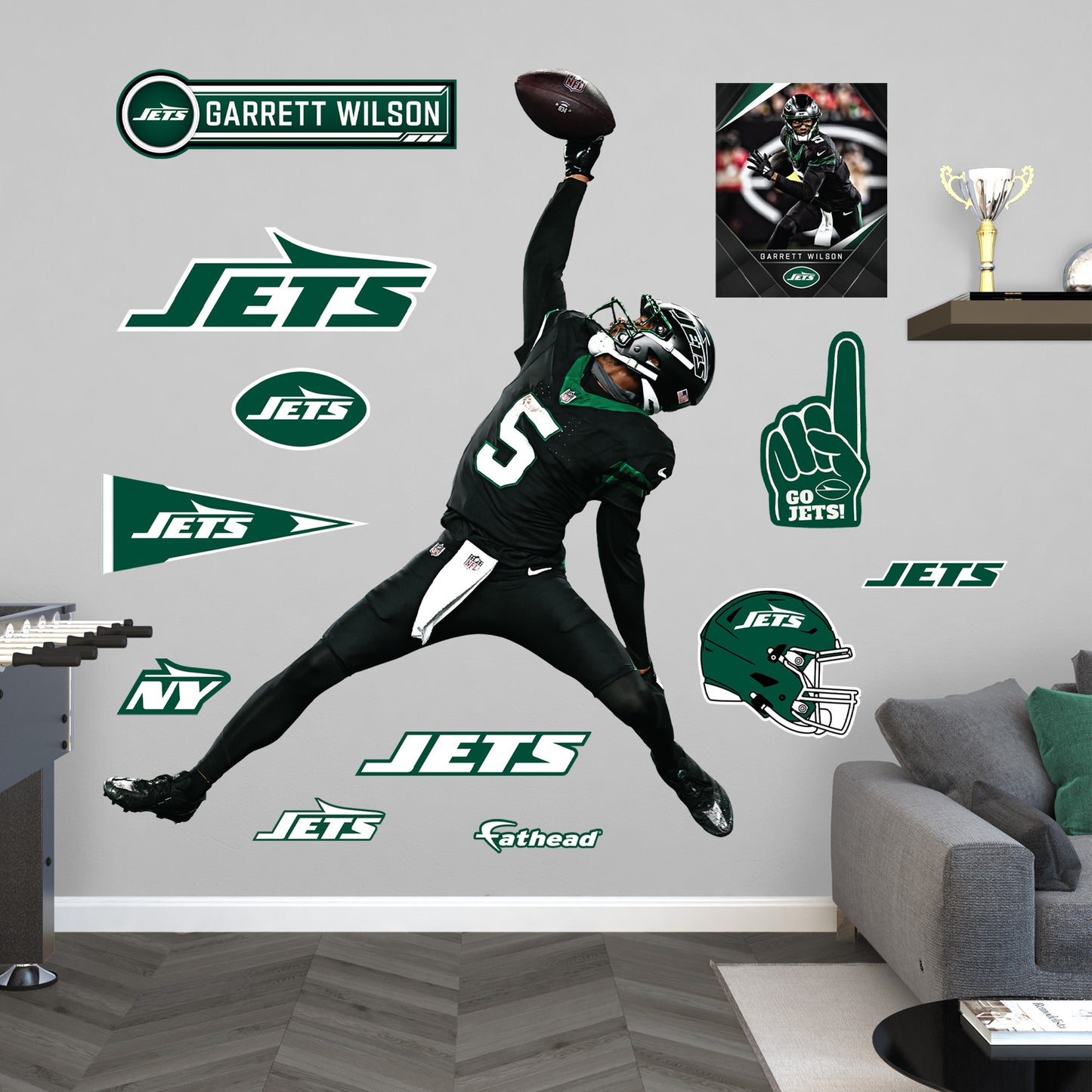 Garrett Wilson - RealBig Catch of the Year Collection - Official NFL - New York Jets - Reusable Vinyl Wall Decals