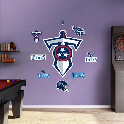 Tennessee Titans:  2022 Sword Logo        - Officially Licensed NFL Removable     Adhesive Decal