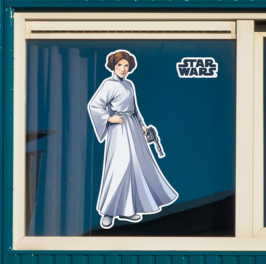 Princess Leia Window Clings        - Officially Licensed Star Wars Removable Window   Static Decal