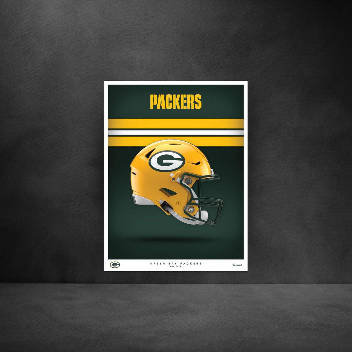 Green Bay Packers - Helmet Series - Peel & Stick Poster - Official NFL - Reusable Vinyl Wall Decal