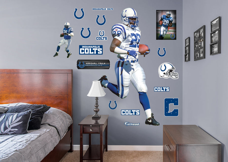 Marshall Faulk - RealBig Legend Collection - Official NFL - Indianapolis Colts - Reusable Vinyl Wall Decals