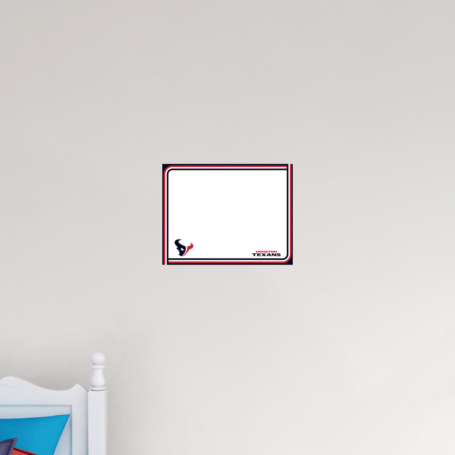 Houston Texans - Dry Erase Whiteboard - Official NFL - Reusable Vinyl Wall Decal