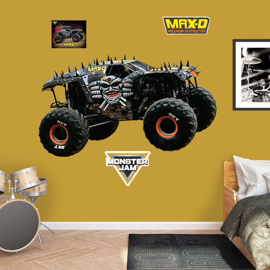 Max-D         - Officially Licensed Monster Jam Removable     Adhesive Decal