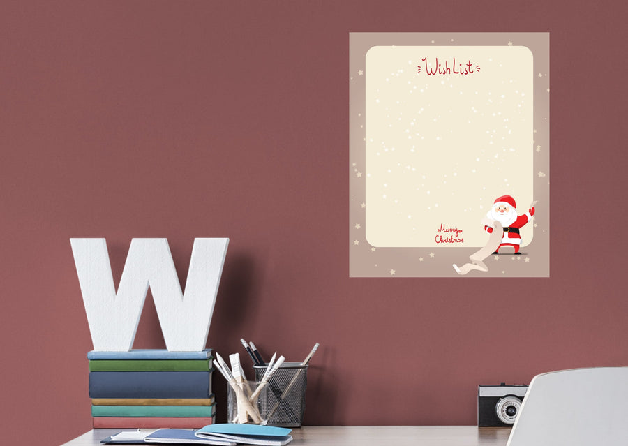 Christmas:  Long List Dry Erase        -   Removable     Adhesive Decal