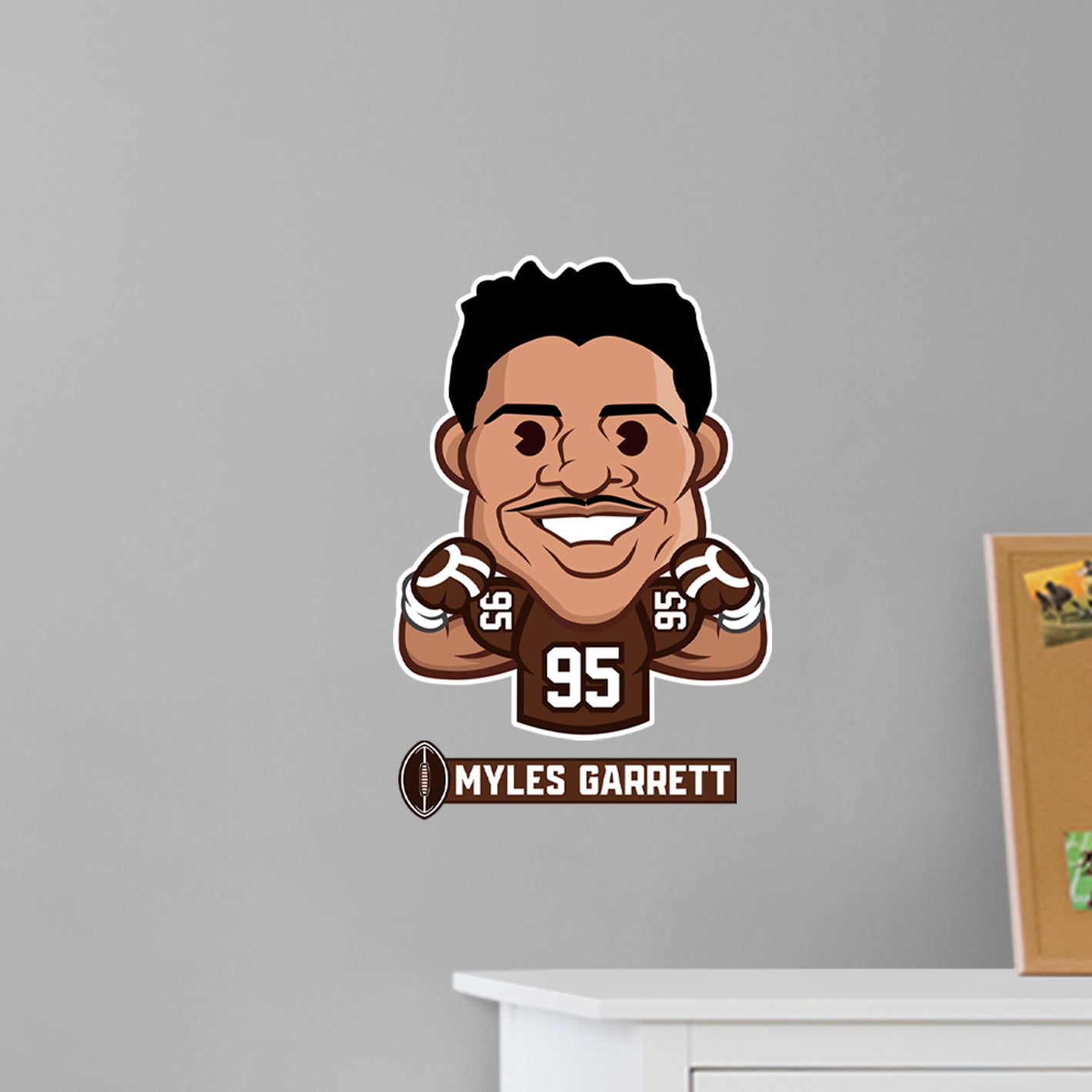Cleveland Browns: Myles Garrett  Emoji        - Officially Licensed NFLPA Removable     Adhesive Decal