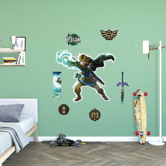 Zelda: Tears of the Kingdom: Link RealBig        - Officially Licensed Nintendo Removable     Adhesive Decal