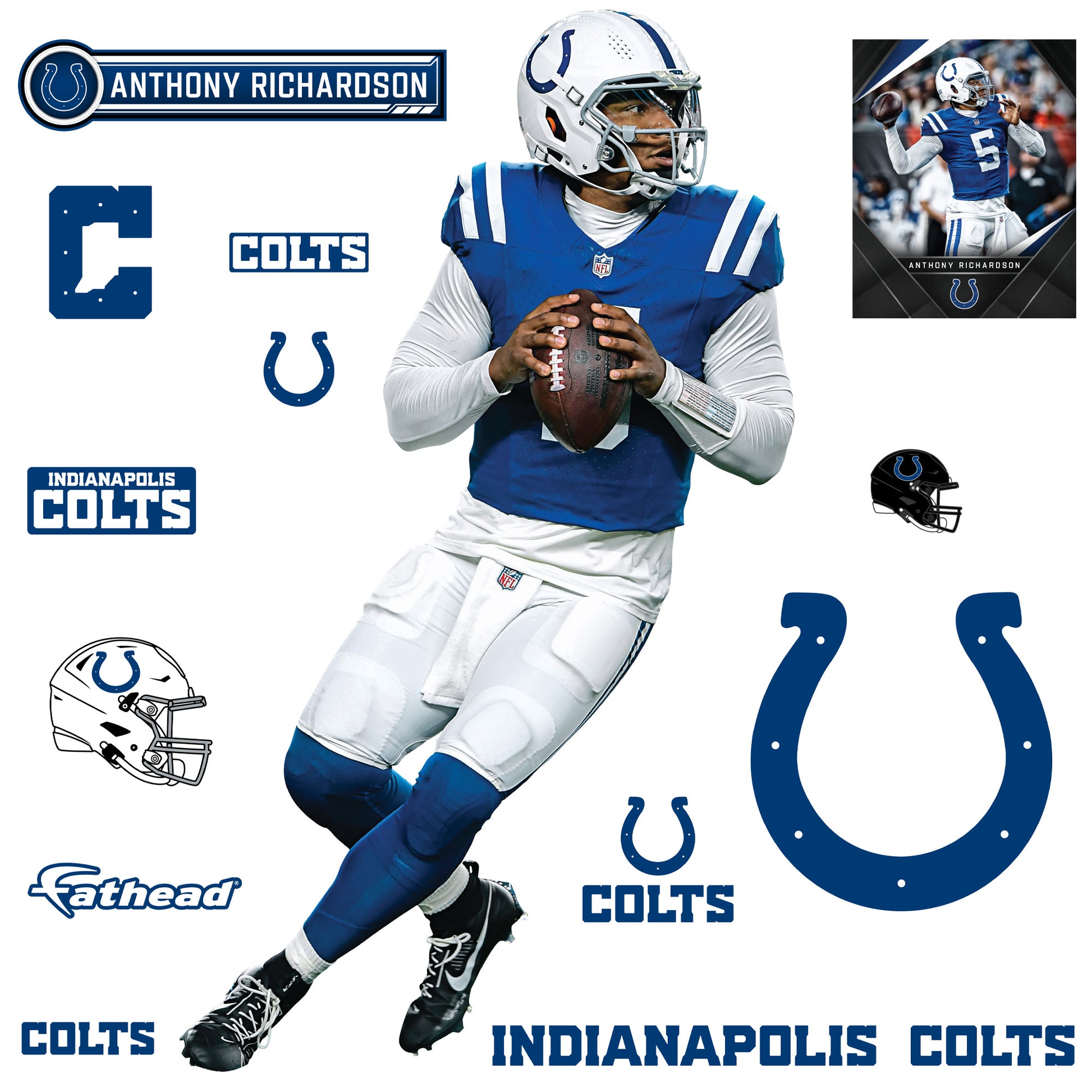 Life-Size Athlete +13 Decals  (45"W x 78"H) 