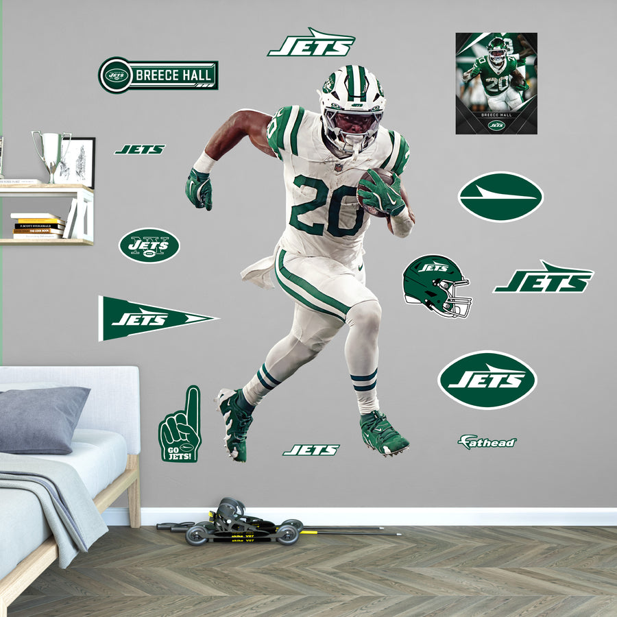 Breece Hall - RealBig Throwback Collection - Official NFL - New York Jets - Reusable Vinyl Wall Decals #2