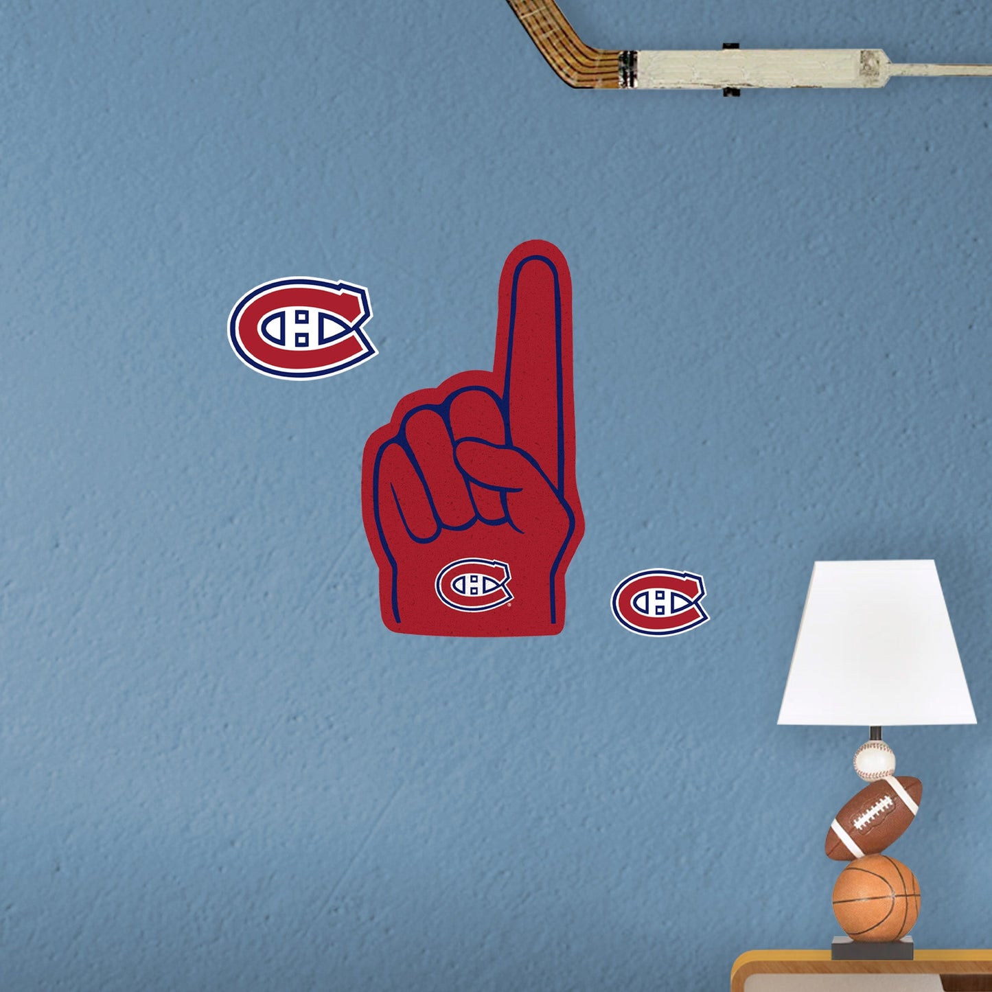 Montreal Canadiens:    Foam Finger        - Officially Licensed NHL Removable     Adhesive Decal