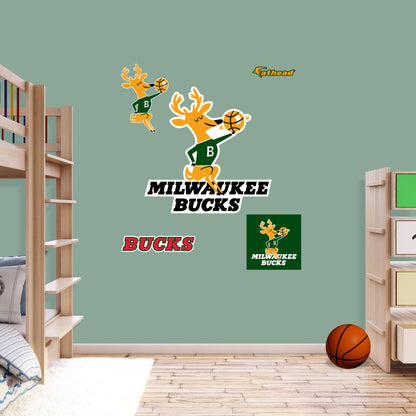 Milwaukee Bucks:  Classic Logo        - Officially Licensed NBA Removable     Adhesive Decal