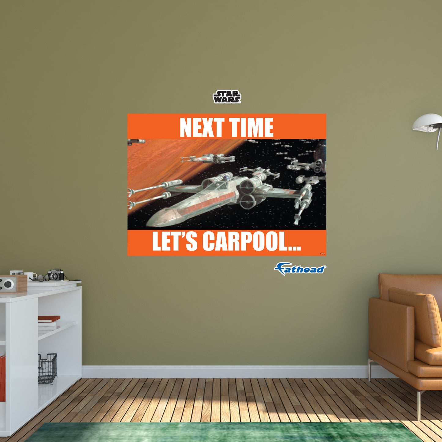 Let's Carpool meme Poster        - Officially Licensed Star Wars Removable     Adhesive Decal