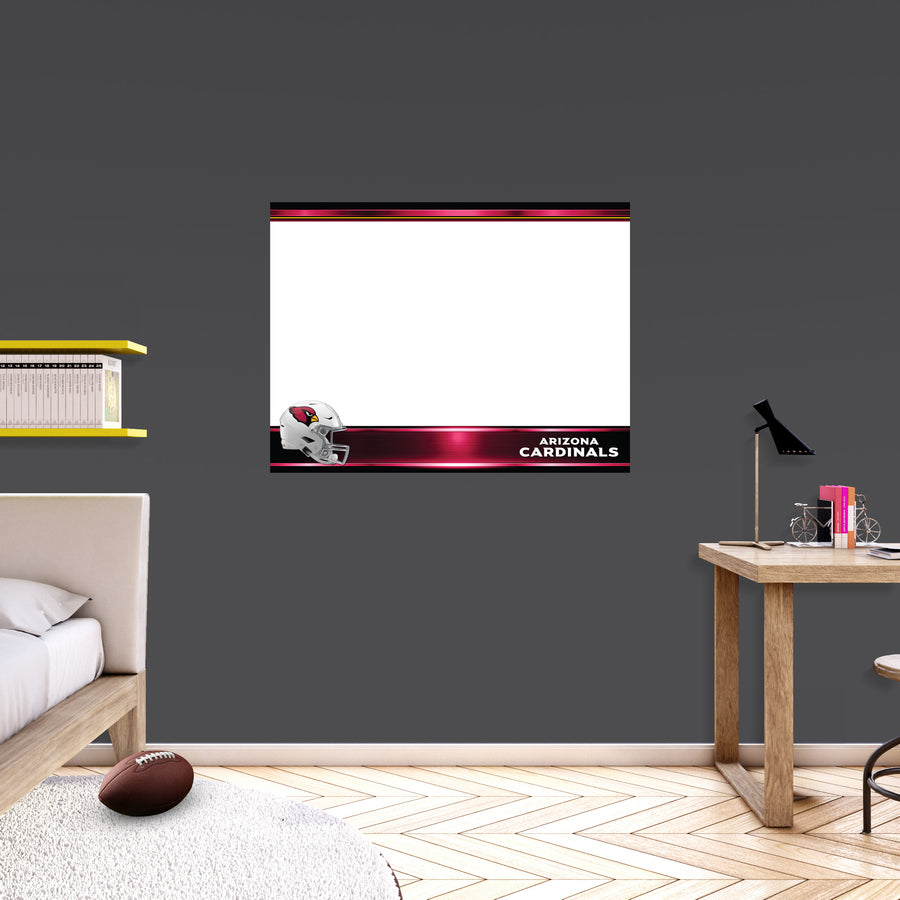 Arizona Cardinals - Helmet - Dry Erase Whiteboard - Official NFL - Reusable Vinyl Wall Decal
