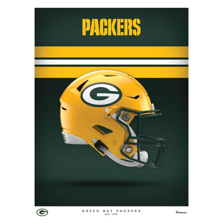 Green Bay Packers - Helmet Series - Peel & Stick Poster - Official NFL ...