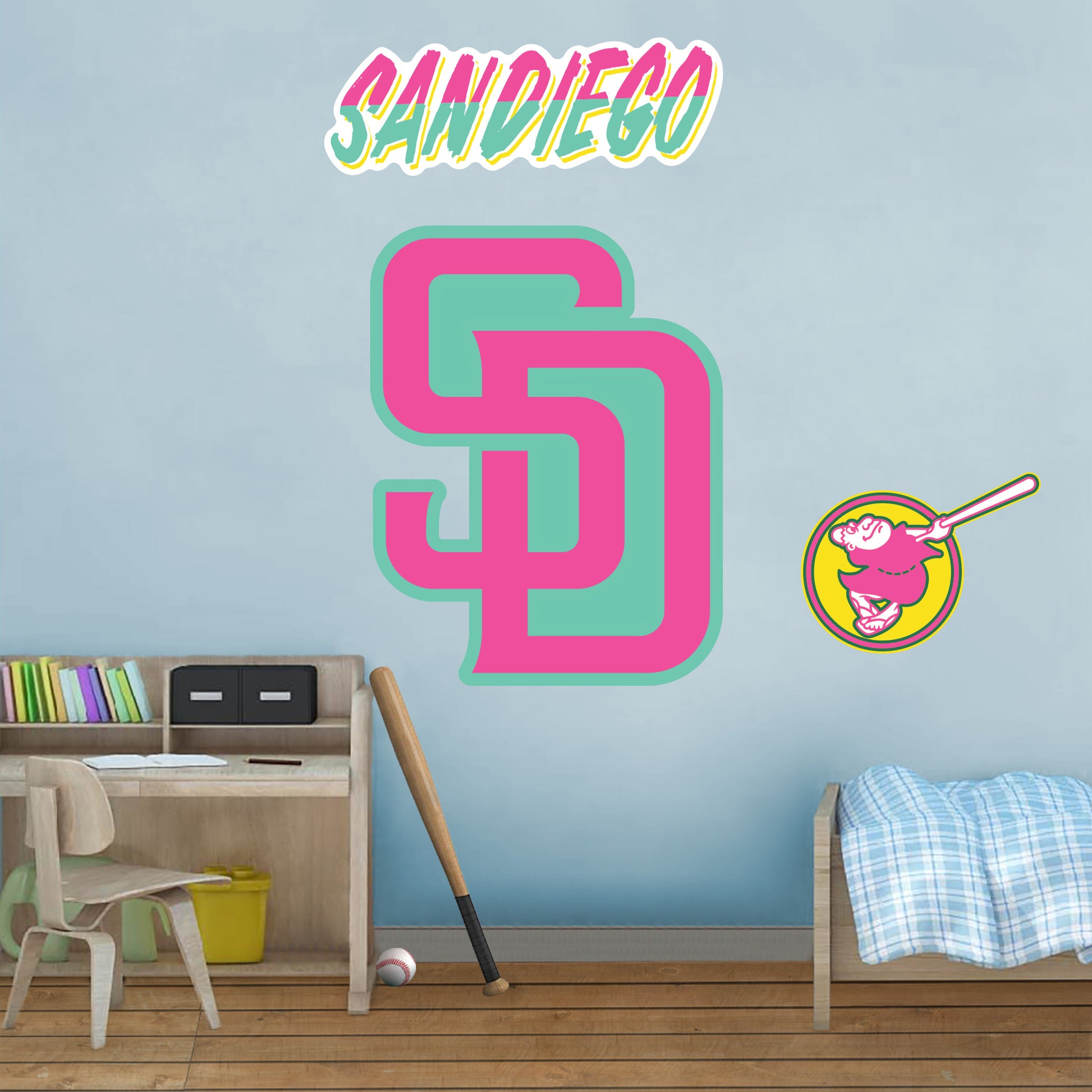 San Diego Padres STICKER - City Connect Colors MLB California SD baseball