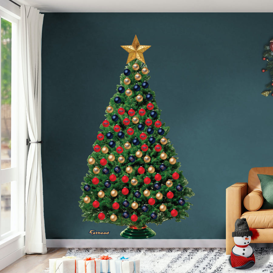 New Orleans Pelicans - Decorate Your Own Christmas Tree - Official NBA - Reusable Vinyl Wall Decals