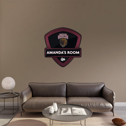 Montana Grizzlies:   Badge Personalized Name        - Officially Licensed NCAA Removable     Adhesive Decal