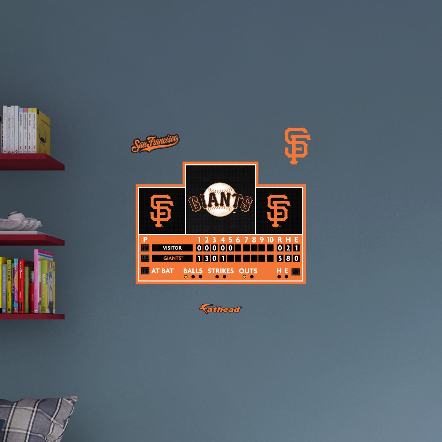 San Francisco Giants:  Scoreboard        - Officially Licensed MLB Removable     Adhesive Decal