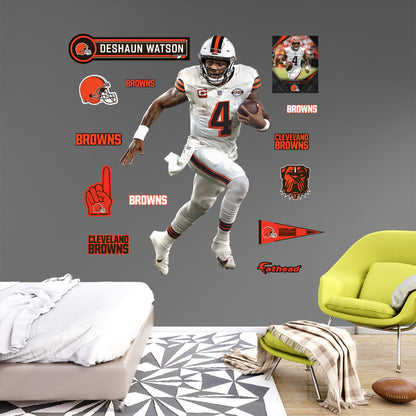 Cleveland Browns: Deshaun Watson White-Out        - Officially Licensed NFL Removable     Adhesive Decal