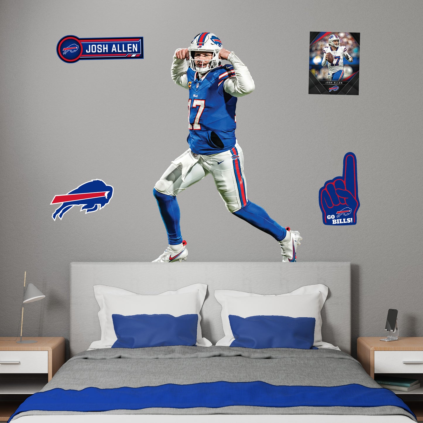 Josh Allen - Realbig Flex Collection - Official NFL - Buffalo Bills - Reusable Vinyl Wall Decals