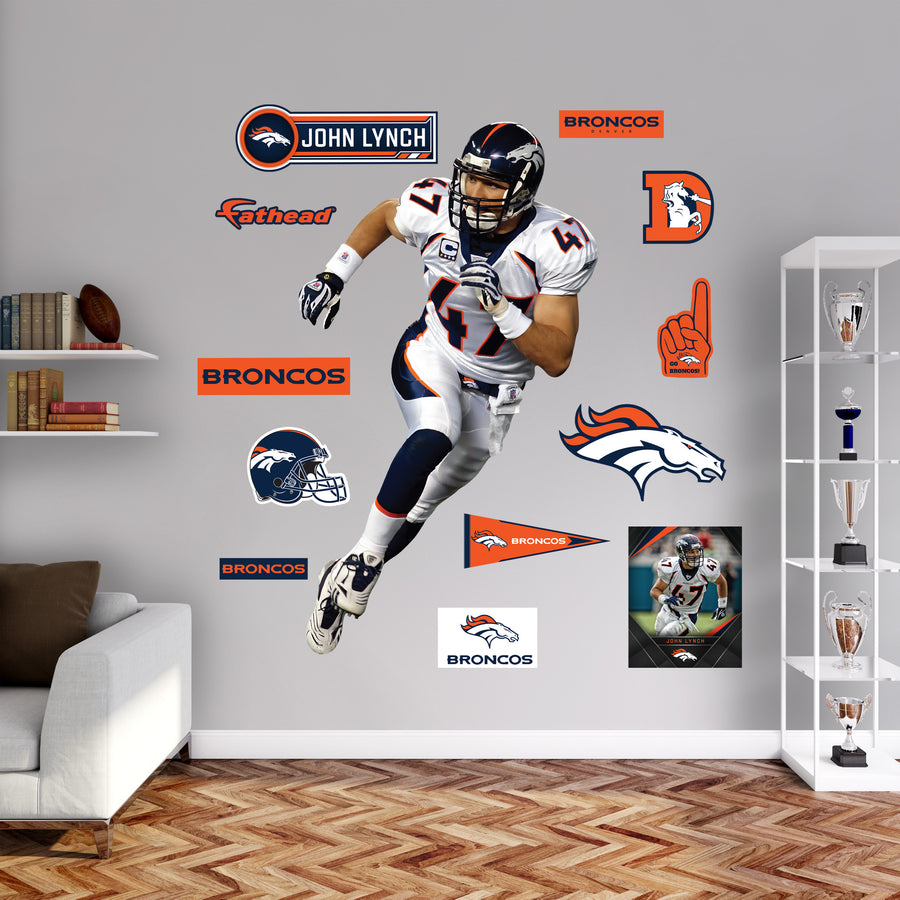 John Lynch - RealBig Legend Collection - Official NFL - Denver Broncos - Reusable Vinyl Wall Decals