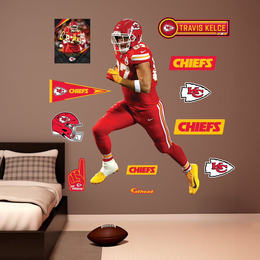 Travis Kelce - RealBig Collection - Official NFL - Kansas City Chiefs - Reusable Vinyl Wall Decals #5