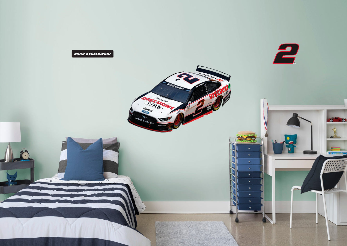 Brad Keselowski - RealBig Discount Tire Car Collection - Official NASCAR - Reusable Vinyl Wall Decals