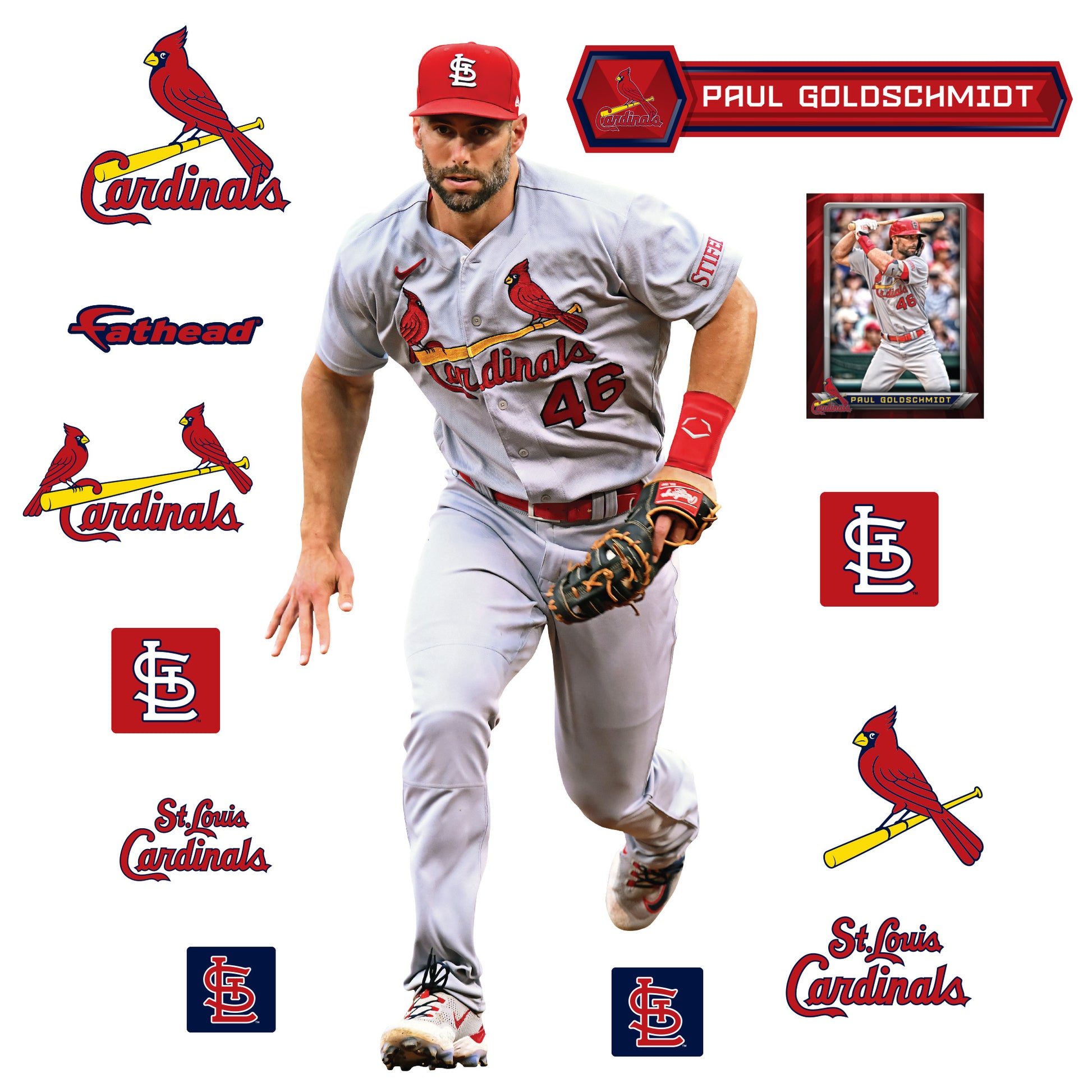 Paul Goldschmidt Poster St. Louis Cardinals Wall Art MBL 