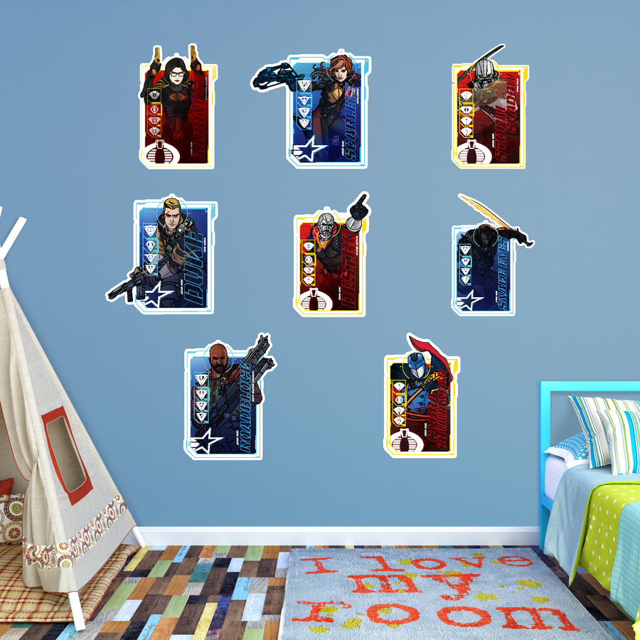 G.I. Joe - RealBig Code Names Collection - Official Hasbro - Reusable Vinyl Wall Decals