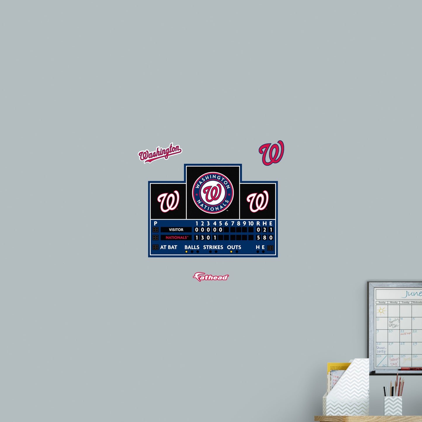 Washington Nationals:  Scoreboard        - Officially Licensed MLB Removable     Adhesive Decal