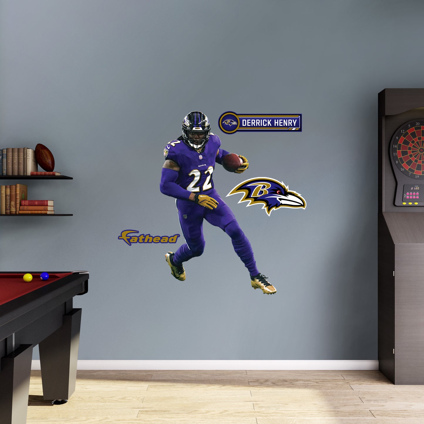 Baltimore Ravens - RealBig Derrick Henry Collection - Official NFL - Reusable Vinyl Wall Decals #2