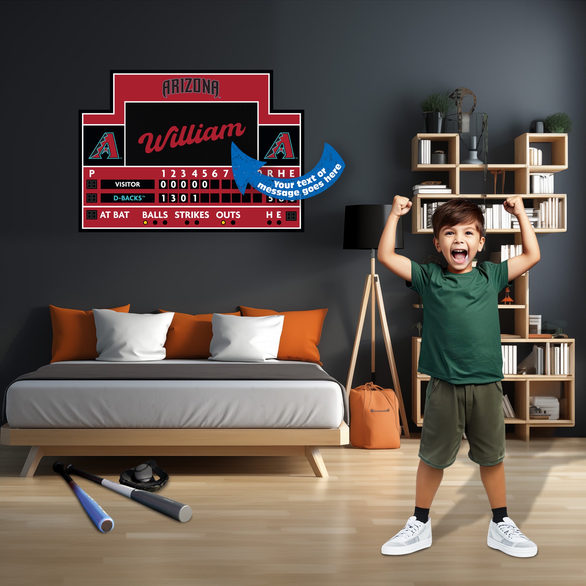 Arizona Diamondbacks Scoreboard Graphic With Personalized Name O Arizona Diamondbacks Scoreboard Graphic With Personalized Name O