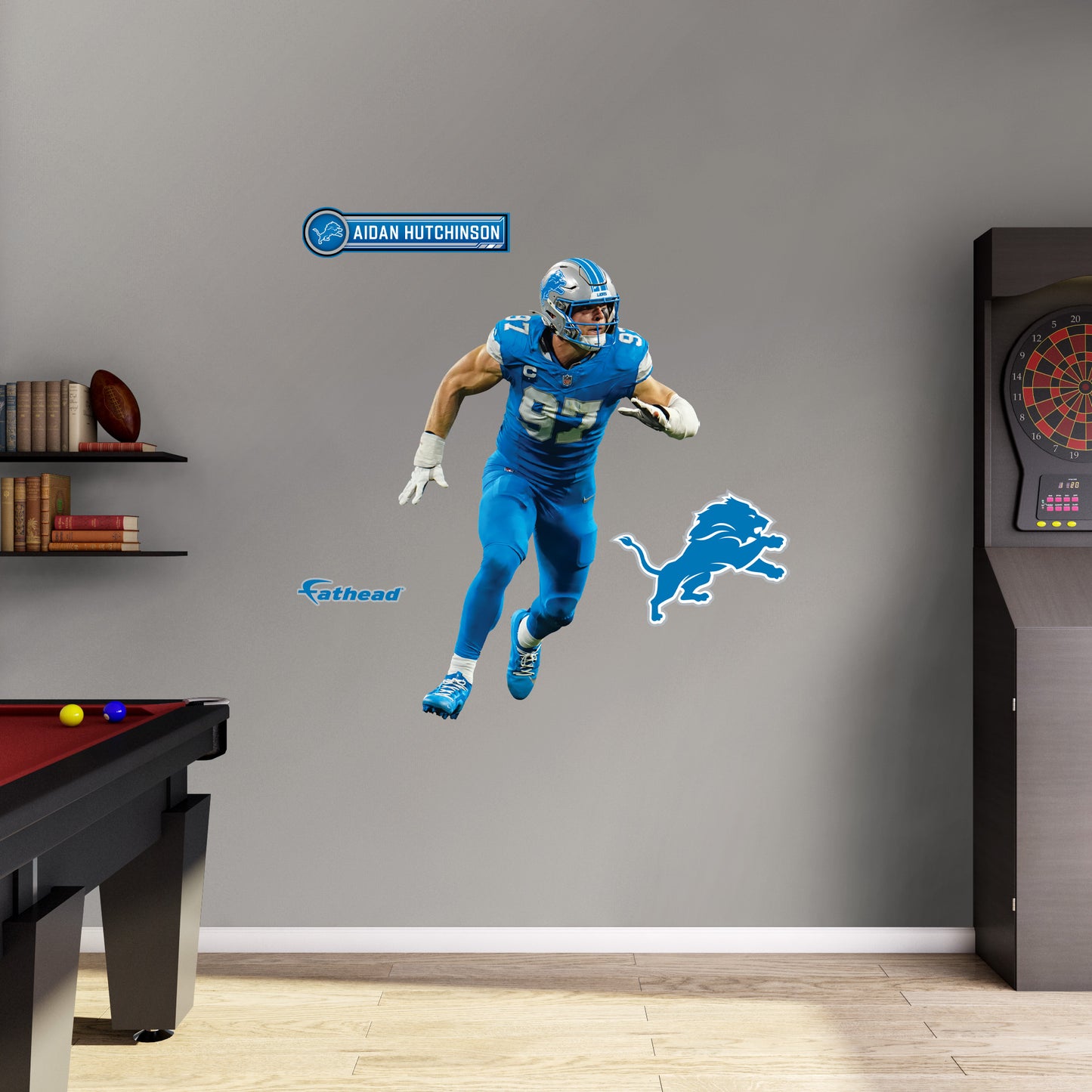 Aidan Hutchinson - RealBig Collection - Official NFL - Detroit Lions - Reusable Vinyl Wall Decals #2