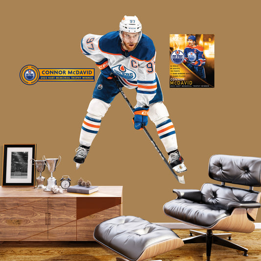 Edmonton Oilers: Connor McDavid  MVP        - Officially Licensed NHL Removable     Adhesive Decal