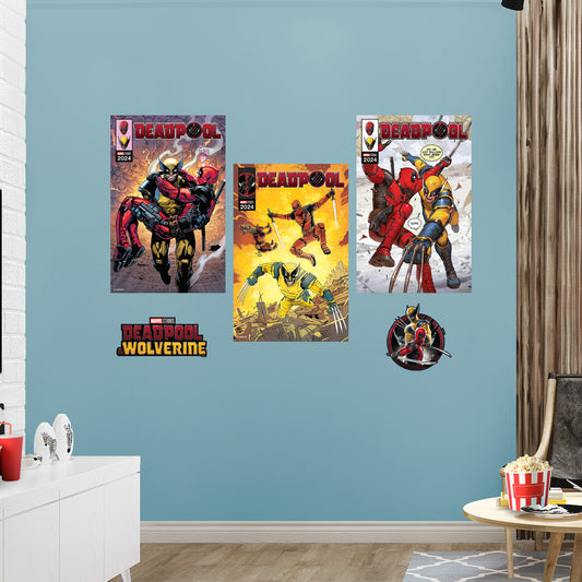 Deadpool & Wolverine Comic Collection        - Officially Licensed Marvel Removable     Adhesive Decal