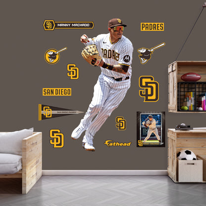 San Diego Padres: Manny Machado 2023 Fielding        - Officially Licensed MLB Removable     Adhesive Decal