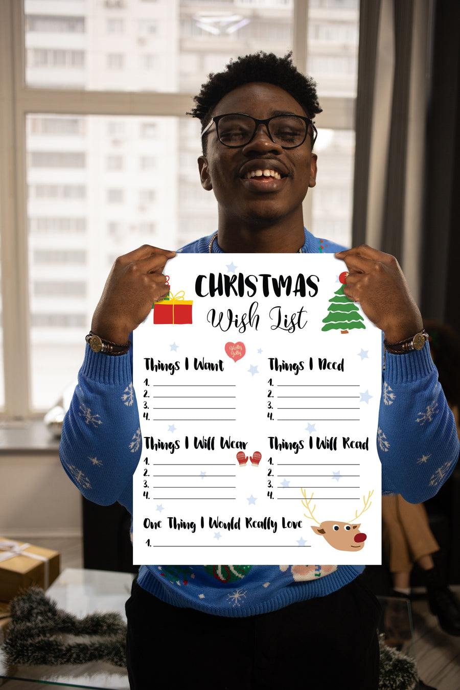 Christmas:  Wish List        -      Dry Erase Foam Core
