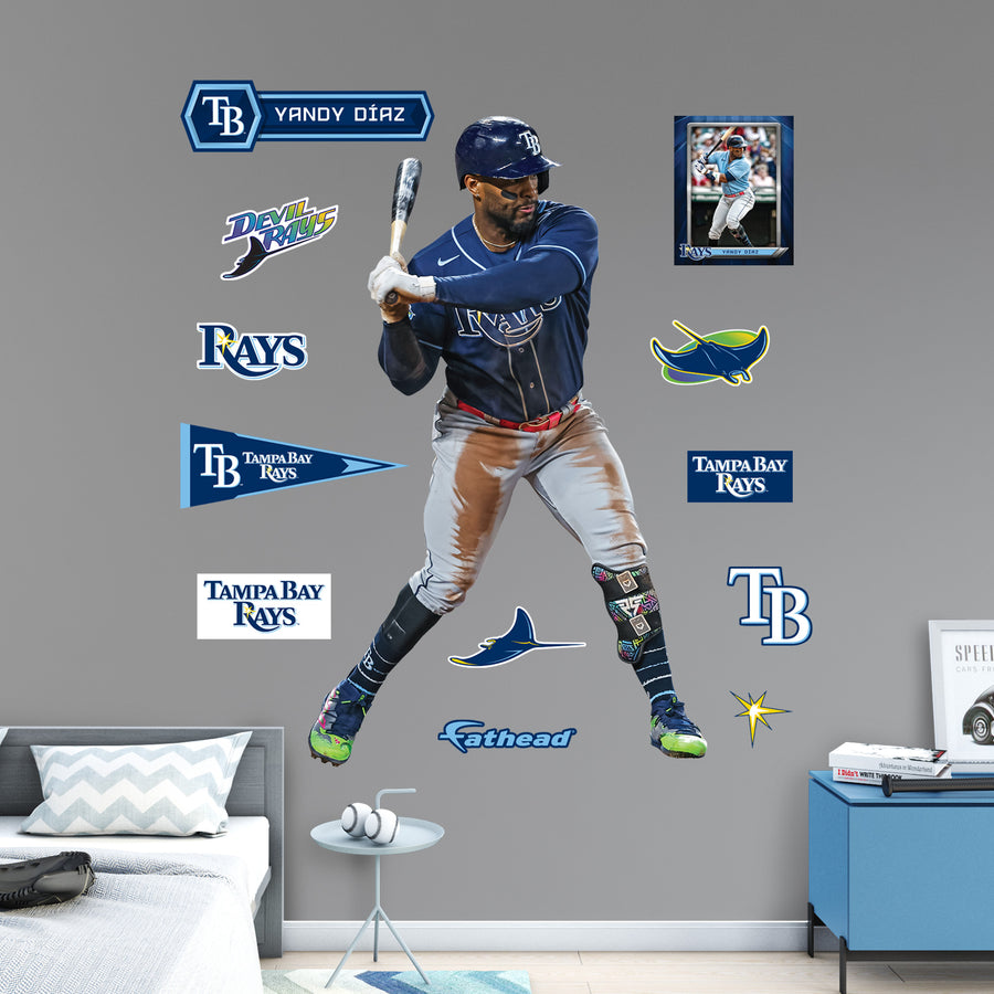 Yandy Díaz - RealBig Collection - Official MLB - Tampa Bay Rays - Reusable Vinyl Wall Decals