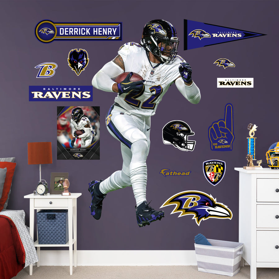 Derrick Henry - RealBig Collection - Official NFL - Baltimore Ravens - Reusable Vinyl Wall Decals #1