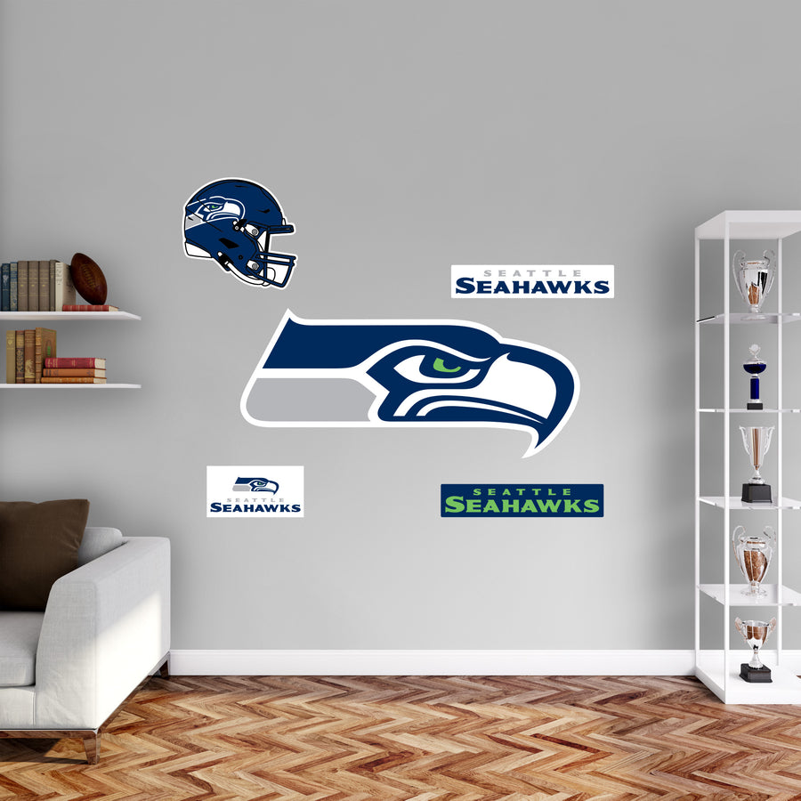 Seattle Seahawks - RealBig Logo Collection - Official NFL - Reusable Vinyl Wall Decals #2