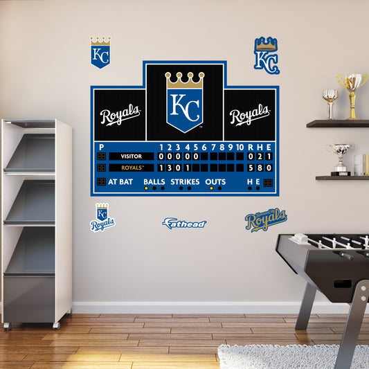 Kansas City Royals:  Scoreboard        - Officially Licensed MLB Removable     Adhesive Decal