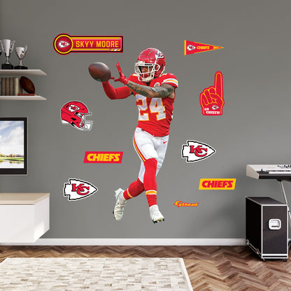 Kansas City Chiefs: Skyy Moore         - Officially Licensed NFL Removable     Adhesive Decal