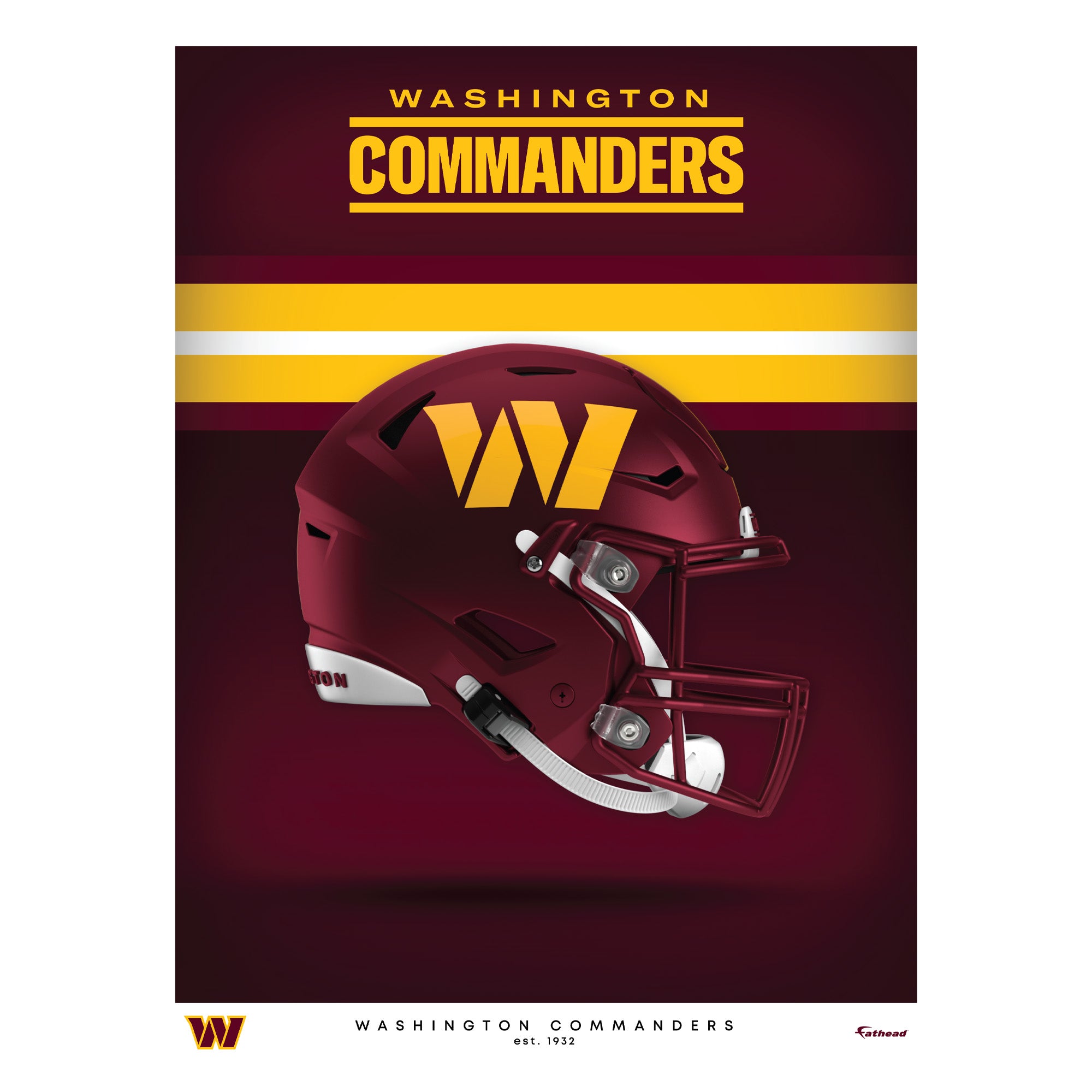 Washington Commanders - Helmet Series - Peel & Stick Poster - Official ...