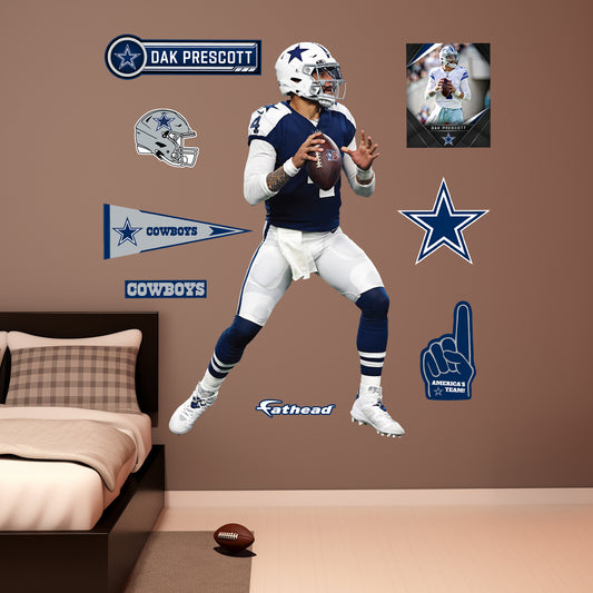 Dallas Cowboys: Dak Prescott Thanksgiving        - Officially Licensed NFL Removable     Adhesive Decal