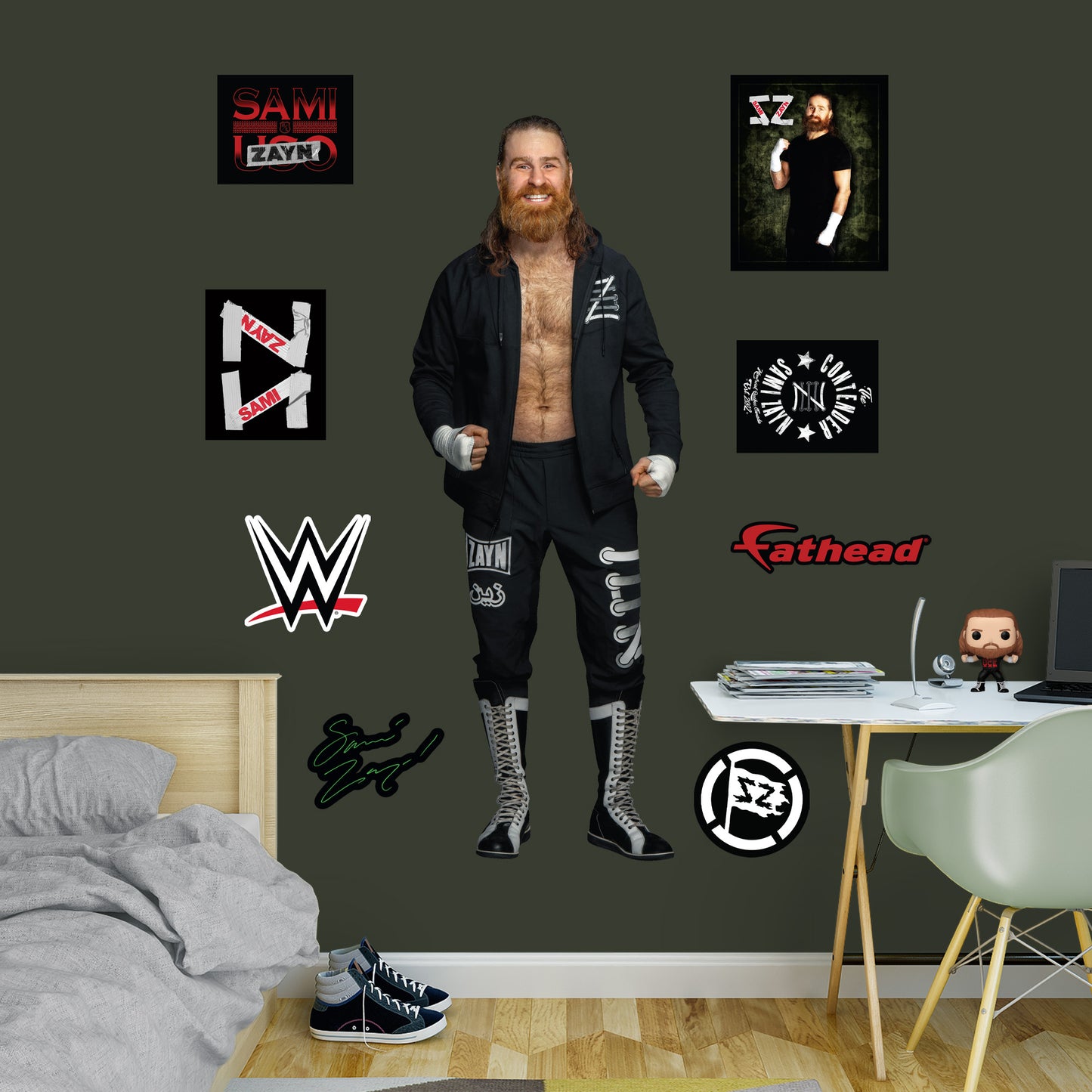 Sami Zayn         - Officially Licensed WWE Removable     Adhesive Decal