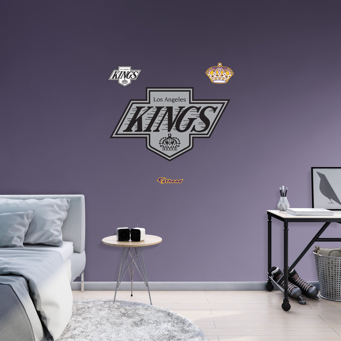 Los Angeles Kings:  Vintage Logo        - Officially Licensed NHL Removable     Adhesive Decal